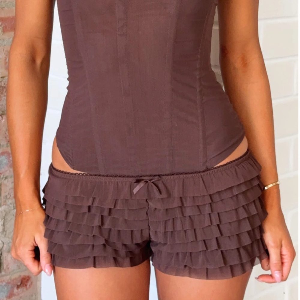 White Fox Boutique Chocolate Mini Shorts